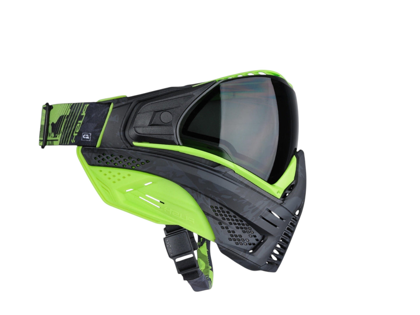 NEW Push Unite Paintball Mask - Black/Lime Smoke Lens