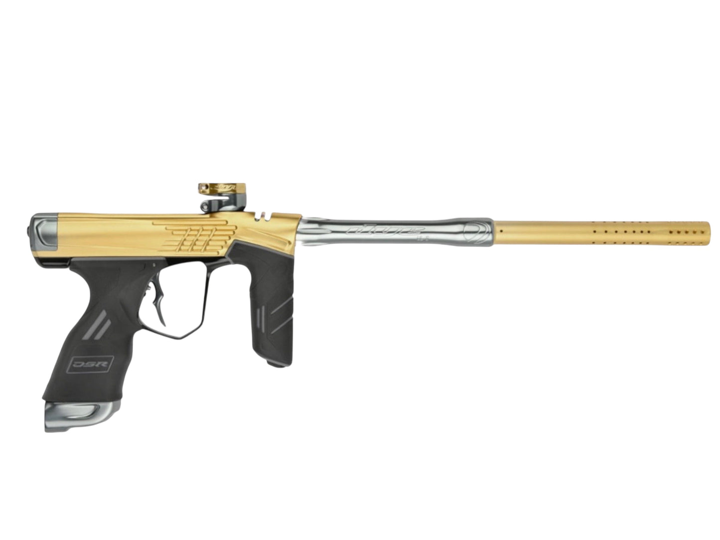 NEW Dye DSR+ Icon Paintball Gun - Gold/Grey