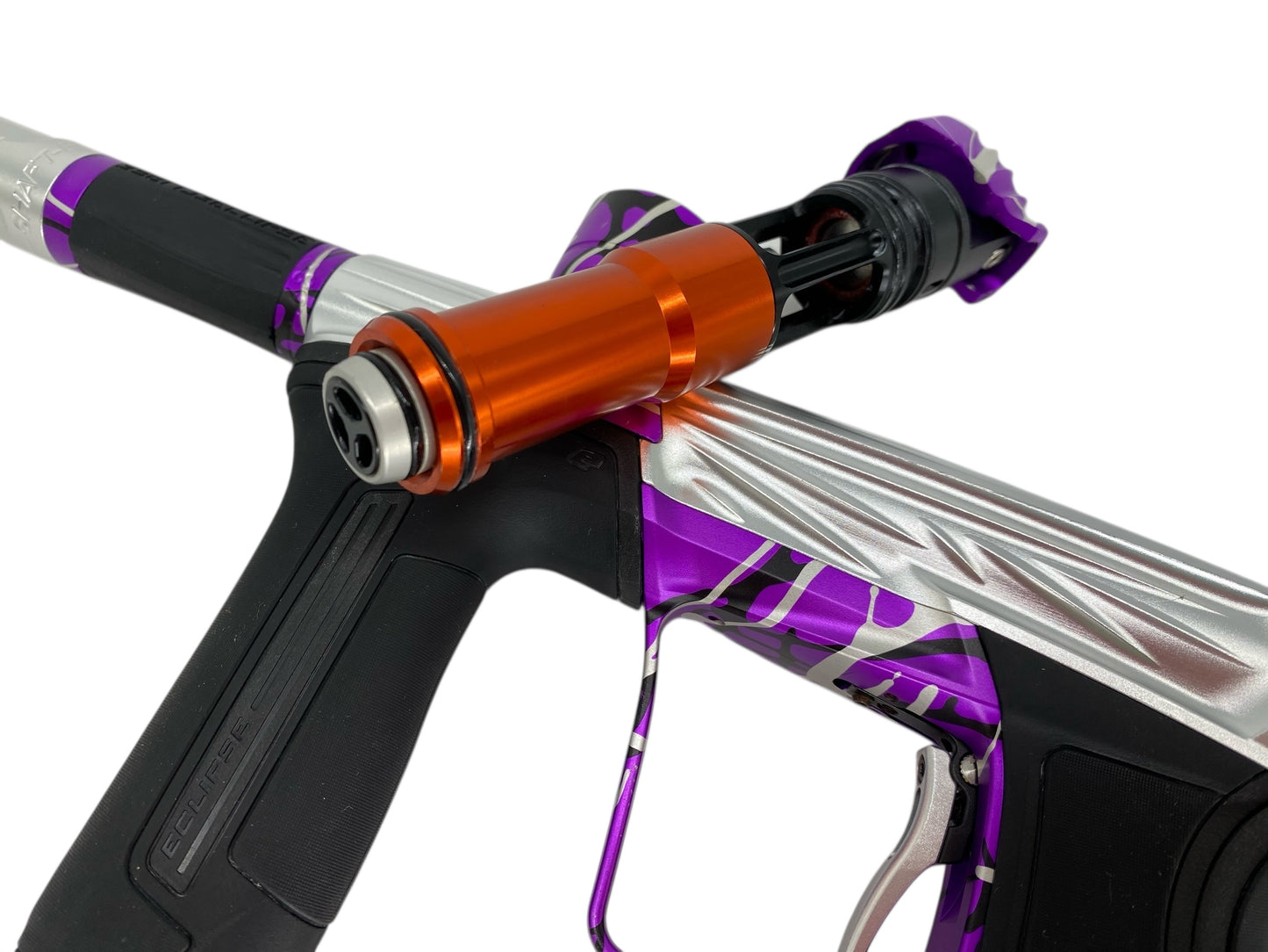 USED Planet Eclipse Project G Cs2 Paintball Gun Silver Purple Splash